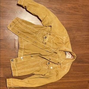 True religion  mustard jean jacket